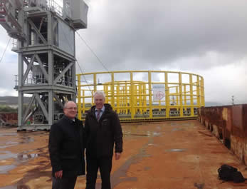 May 2013 - With David Cooper MD Caley Ocean Systems, 
Inchgreen Drydock