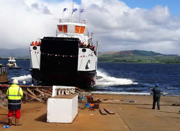 May 2013 - Launch of the MV Lochinvar at Fergusons, Port Glasgow