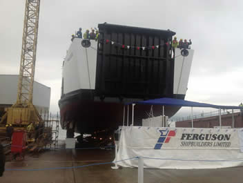 December 2012 - Launch of MV Hallaig at Fergusons, Port Glasgow