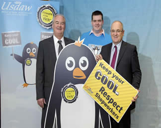 November 2013 - USDAW Respect Shopworkers
event at the Scottish Parliament